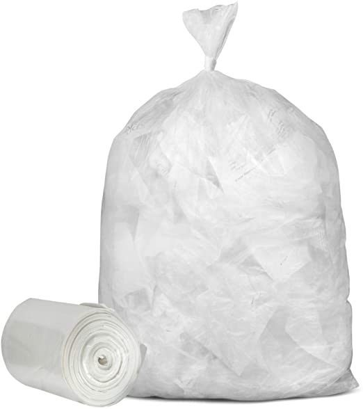 Low Density Contractor Trash Can Liners Clear 7-10 Gallon Capacity 