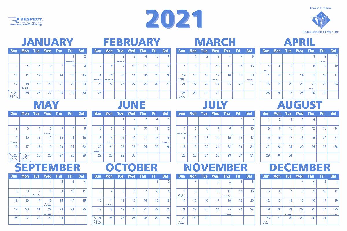 12 Month Laminated Wall Calendar