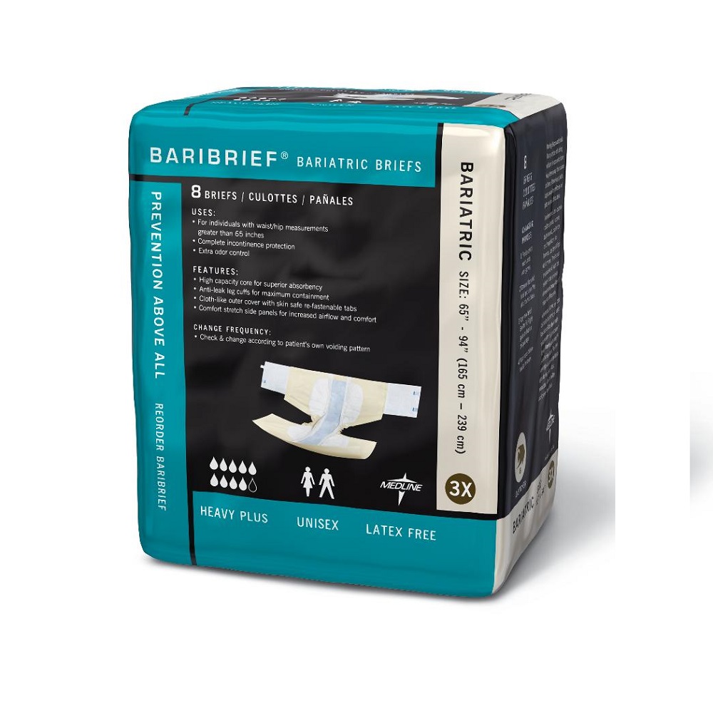 BariBrief Bariatric Briefs, White