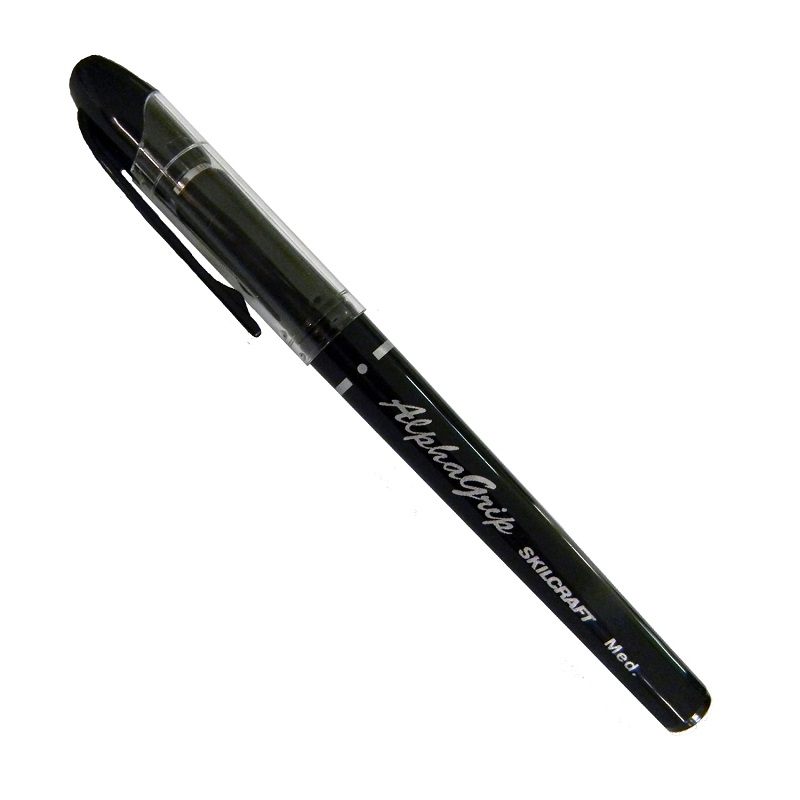 Alpha Grip Pen  Medium Point  Black