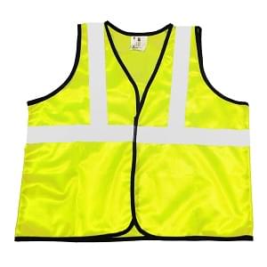 Lime Safety Vest 2 in. Silver Stripes - LARGE