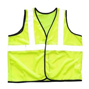 Lime Safety Vest 2 in. Yellow Stripes - LARGE